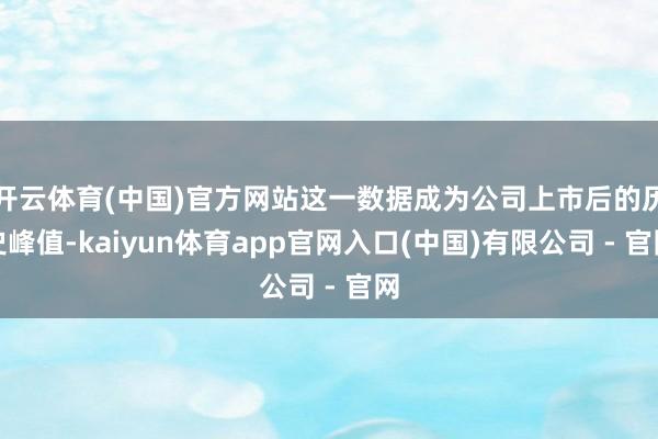 开云体育(中国)官方网站这一数据成为公司上市后的历史峰值-kaiyun体育app官网入口(中国)有限公司 - 官网
