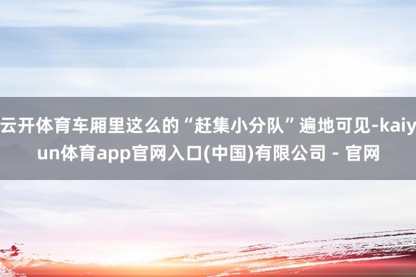云开体育车厢里这么的“赶集小分队”遍地可见-kaiyun体育app官网入口(中国)有限公司 - 官网