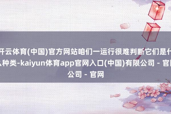 开云体育(中国)官方网站咱们一运行很难判断它们是什么种类-kaiyun体育app官网入口(中国)有限公司 - 官网